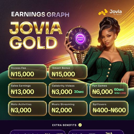Jovia Gold package earnings and benefits graphic
